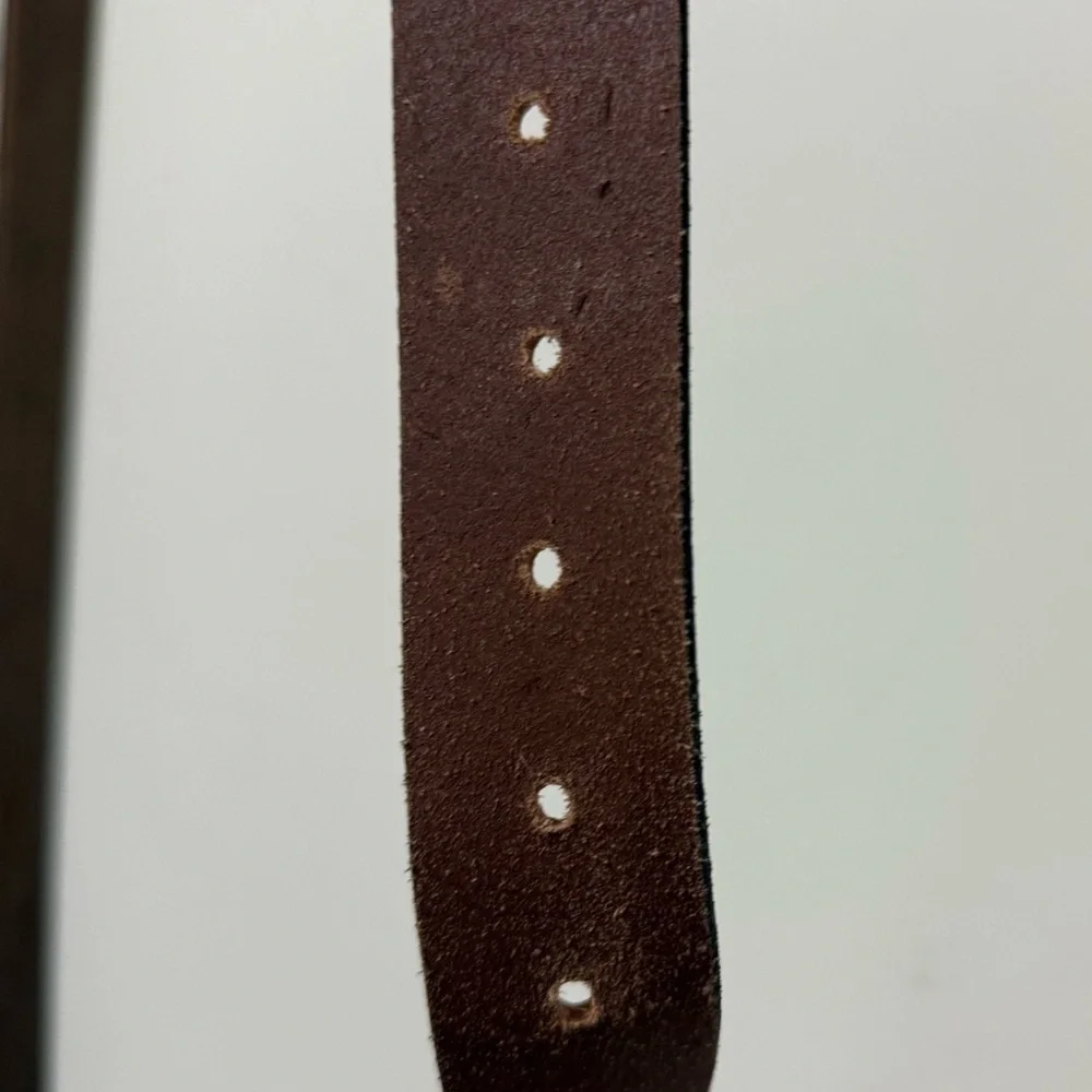 Timberland Men's Classic Buckle Brown Leather Belt for Jeans size 46